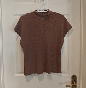 ZARA Ribbed Shirt Sleeve Turtle Neck